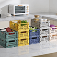thumbnail image 2 of Cesta de almacenamiento de plástico plegable creativa, cesta multifuncional para aperitivos de escritorio, caja de almacenamiento para la cocina, el refrigerador y la sala de estar, 2 of 6