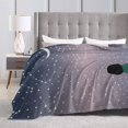 thumbnail image 5 of Night Sky Blanket, Fluffy Soft Cozy Blanket Flannel Plush Microfiber Couch Throw, Bedding, 50"x40", 5 of 7