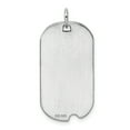 thumbnail image 4 of Sterling Silver Rhod.-plate Dog Tag Polish Front/Satin Back Disc Charm Pendant, 4 of 4