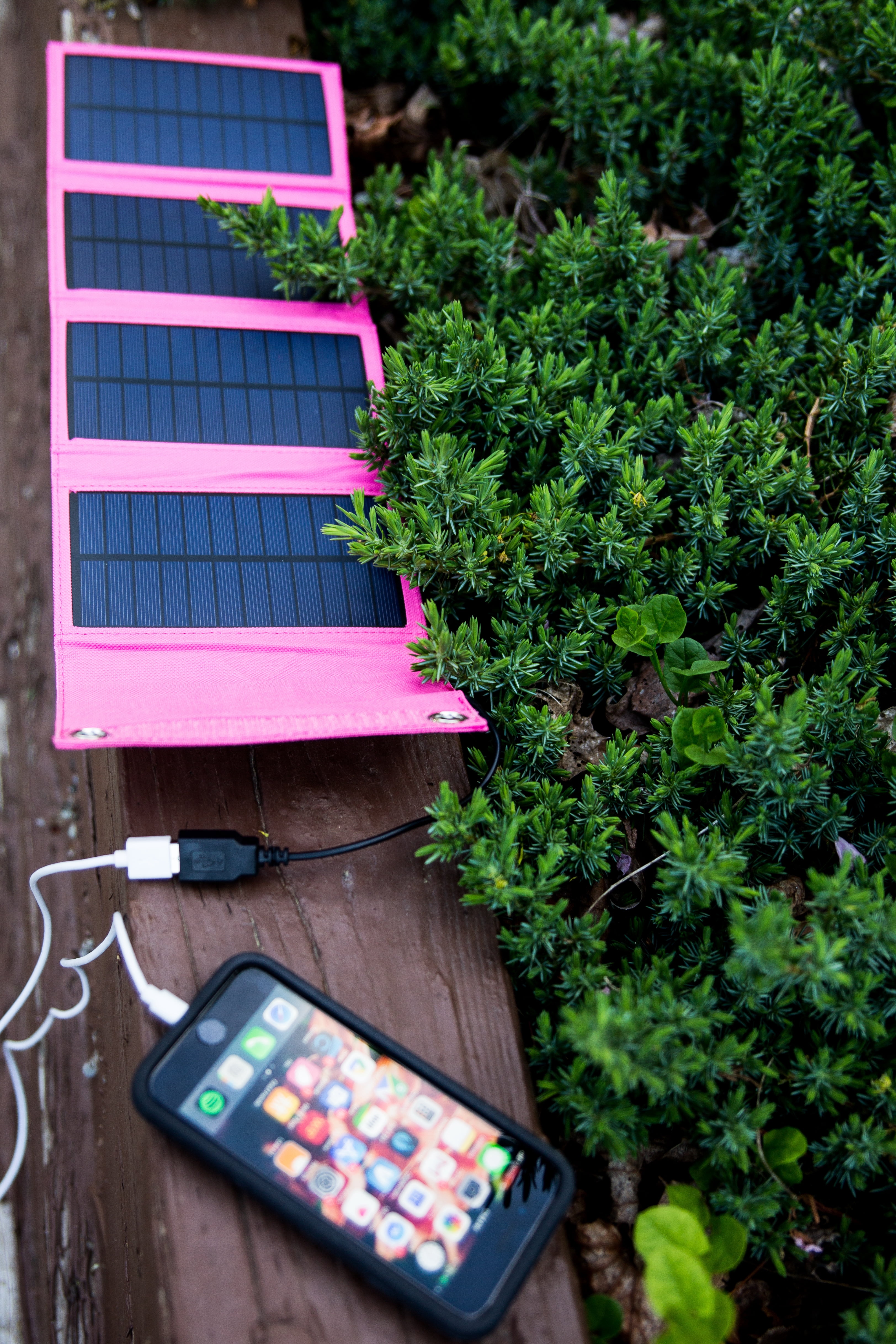 Helios Mini Folding Solar Charger with Power Bank, Camouflage