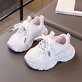 thumbnail image 4 of WNVMWI Children Mesh Platform Sneakers Toddler Girls Workout Shoes Witrh Hook And Loop Kids Casual Walking Sneaker Pink Sizs 8, 4 of 5