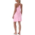 thumbnail image 3 of INSPIRE CHIC Women's Satin Nightgown Racerback Adjustable Suspender Spaghetti Strap Camisole Pajamas XL Pink, 3 of 6