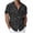 Black, variant on Men's Beach Shirts Summer Hawaiian Printed Button Lapel Short Sleeves Blouse for Man Brown XXXL