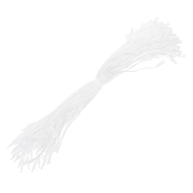 Weiweiguan 1000pcs Cotton Hanging Tag String Fasteners Hanging Tag Loop Fastener Hook Ties