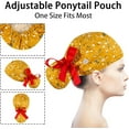 thumbnail image 5 of Scrub Caps Women Bouffant Scrub Hats Caps Nurses, Adjustable Working Cap Ponytail Pouch Tie Back Hats, 5 of 6