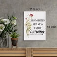 thumbnail image 2 of Inspirational Bible Verse Wall Art Canvas Painting Print Framed Christian His Mercies Are New Every Morning Lamentations 3:23 Scriptures Canvas Poster Sign for Home Office Decor (12x15 Inch), 2 of 5