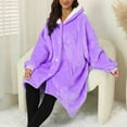 thumbnail image 7 of Bcresic Womens Wearable Blanket Hoodie - Sherpa Hooded Blankets as Gifts for Mom Women Girlfriend Kids,Cozy Sweatshirt Loungewear starfish Sleepwear with Pocket Saving,Purple,One Size, 7 of 7