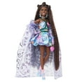 thumbnail image 4 of Barbie Extra Fancy Poupée, robe à imprimé oursons avec animal, 4 of 5