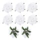 thumbnail image 1 of Uxcell 8 Pcs Clips de Cabello de Rosa de 4 Pulgadas, Pines de Flor, Broche de Flor para Mujeres, Accesorios para el Cabello, Blanco, 1 of 5