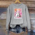thumbnail image 2 of Enjoytime Halloween Sweatshirts for Women Cute Spooky Printed Long Sleeved Shirts Fall Casual Fashion Pullover Tops, 2 of 4
