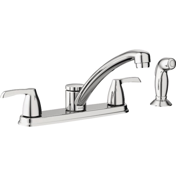 Moen 87046 Adler Kitchen Faucet, Double Handle, Chrome - Quantity 2