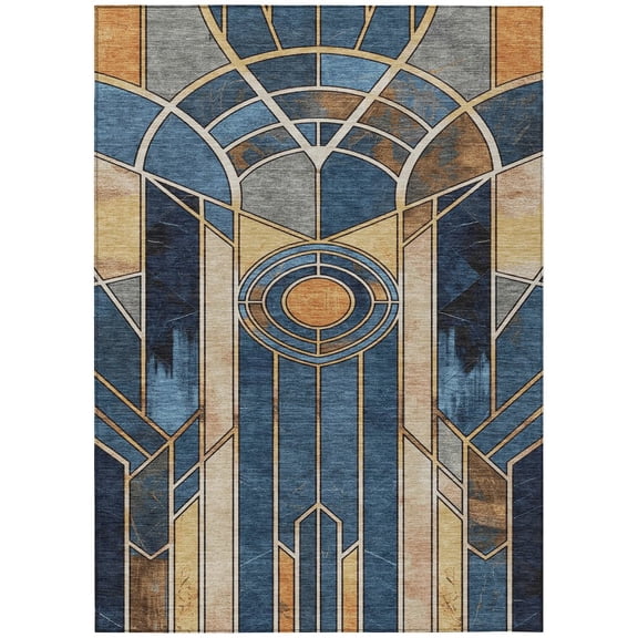Dalyn Rugs Machine Washable Indoor/Outdoor Chantille ACN2176 Blue 10' x 14' Rug