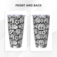 thumbnail image 3 of Lsque Tropical Leaves Pattern 20oz Car Cup with Lid and Straw, Insulated Coffee Cup with Straw Topper, Spill Proof Travel Coffee Mug, Stainless Steel Tumble-Straw Two-piece Set, 3 of 8