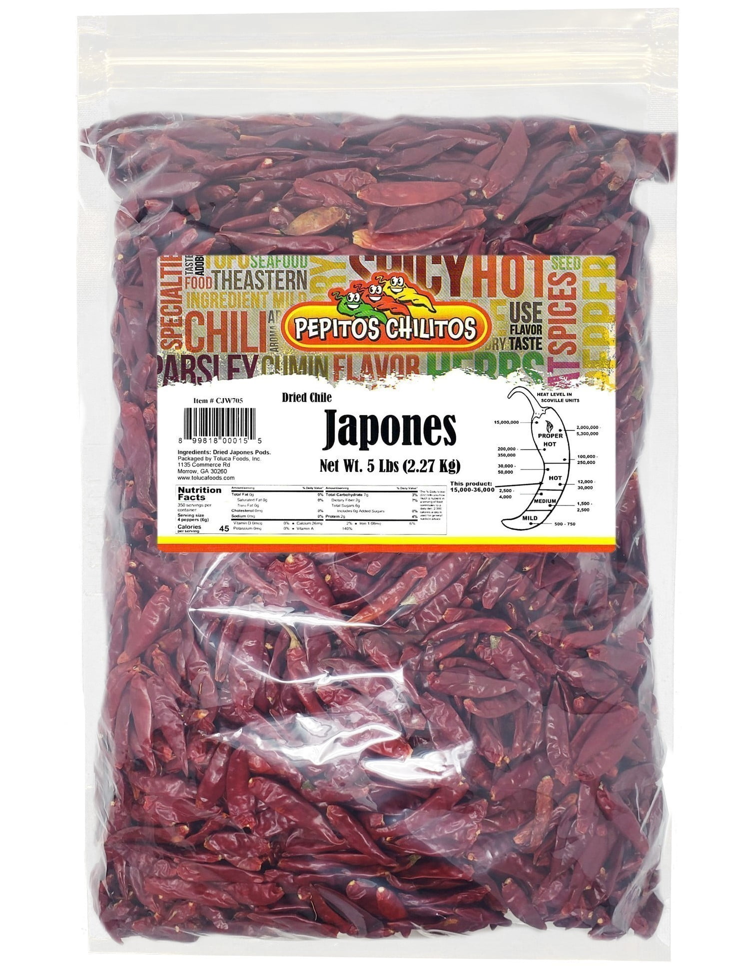 Chile Japones 5lb Bag