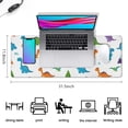 thumbnail image 5 of Long Mouse Pads for Desk,White Dinosaurs Landscapes Pattern Desk Mats on Top Of Desks, Desk Mouse Pad Extra Large with 3mm Non-Slip Base and Stitched Edge for Gaming,Office,Work,Home 31.5"x11.8", 5 of 6