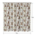 thumbnail image 5 of Lightgray Highland Cow Boot Flower Pattern Shower Curtain 72"x72" ,Bathroom Decorative Shower Curtains Set with 12 Hooks,Modern Waterproof Washable Shower Curtain, 5 of 6