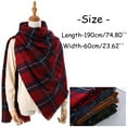 thumbnail image 3 of 2PCS Women Fall Winter Scarf Classic Tassel Plaid Warm Soft Chunky Large Blanket Wrap Shawl Scarves 1 Pack Christmas Present, 3 of 4