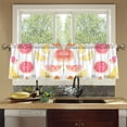 thumbnail image 4 of Yayeee Kitchen Curtains Tier Set of 2 Light Filtering 57"x24" Over Sink Window Panels, White Grapefruit Slices, 4 of 7