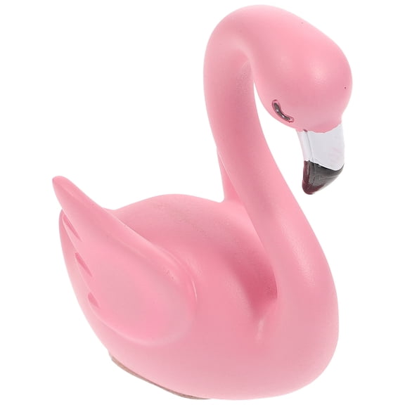 WRITWAA Pink Resin Flamingo Pattern Car Decoration Creative Love Bird Ornament for Interior Car Decor