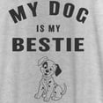 thumbnail image 2 of Women's One Hundred and One Dalmatians My Dog is my Bestie Racerback Tank Top White Heather Medium, 2 of 4