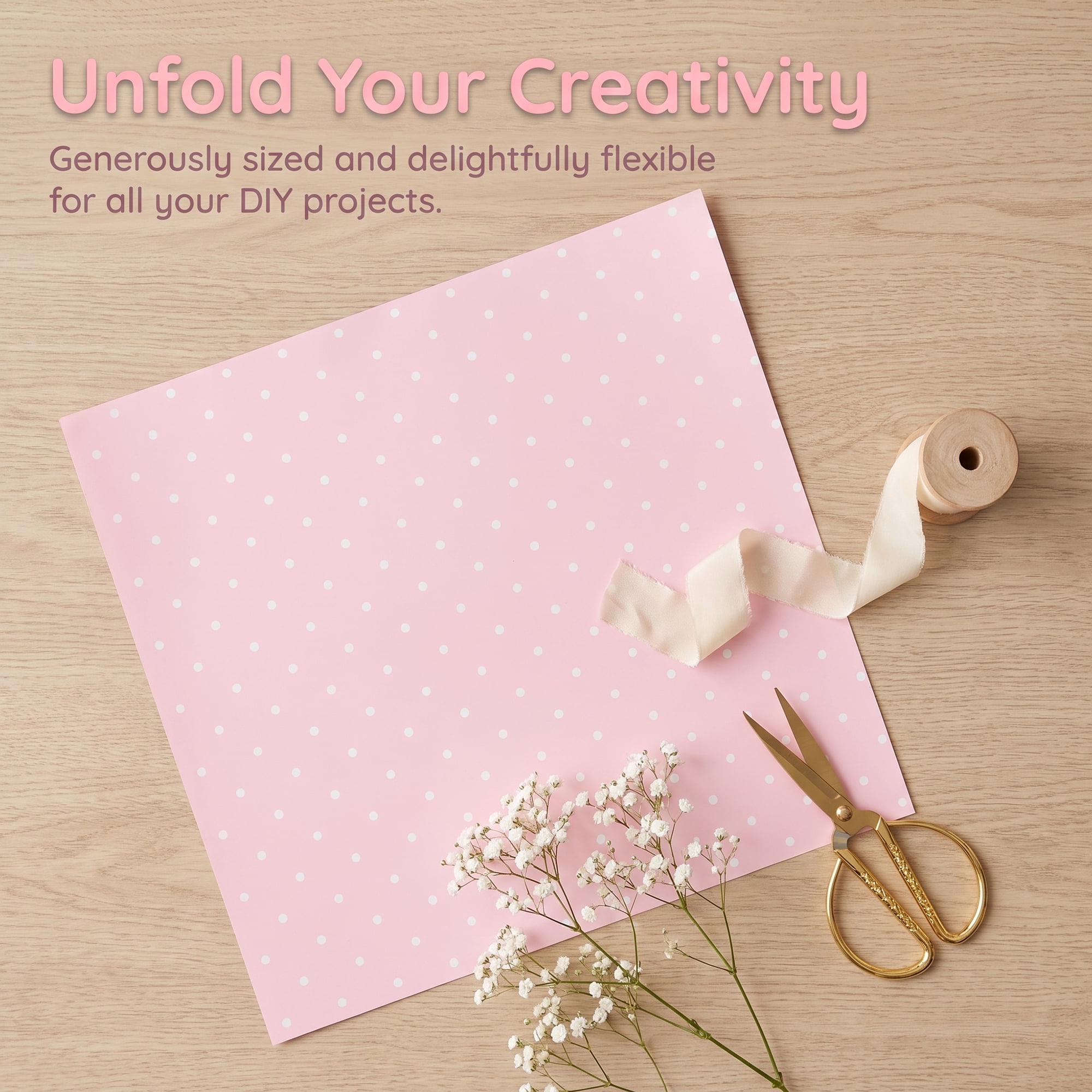 Unique Bargains Waterproof Luxury Matte Gift Wrapping Paper for Bouquets Pink 22" x 22"