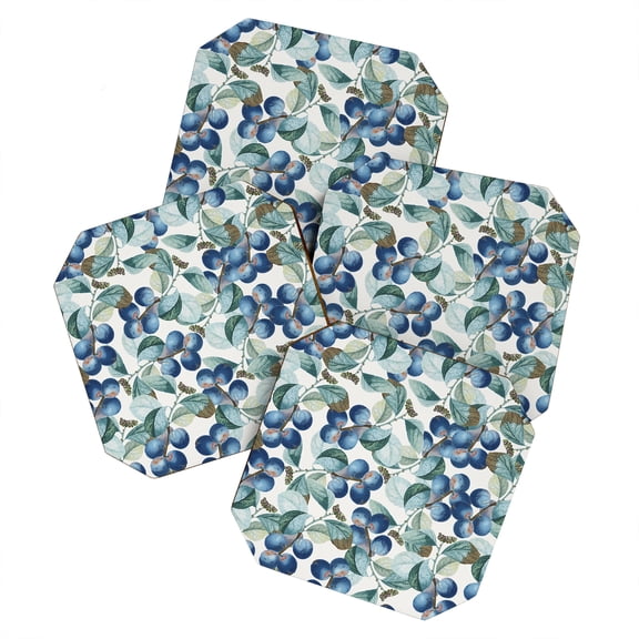 Society6 83 Oranges Plum Plum Set of 4 Coasters