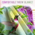 thumbnail image 3 of Hummingbird Flower Blanket Gifts for Girls Women Mom, Bird Floral Decor for Home Bedroom Living Room Lounge Car, Soft Comfortable Lightweight Throw Blankets Purple 50"x60", 3 of 5