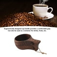 thumbnail image 4 of Solid Wood Coffee Cup with Handle Ergonomic Design 350ML Capacity Hand Carved, Portable Multifunctional Wood Mug Drinking Cup for Coffee Tea Milk Beverages, 4 of 8