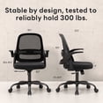 thumbnail image 5 of TMV Ergonomic Mesh Office Chair - High Back Gaming Desk Chair, Computer Chair with Lumbar Support & Wheels, Modern Vanity Chair for Home Office,Living Room,Bedroom,Black, 5 of 9