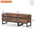 thumbnail image 4 of WAMPAT Modern TV Stand, 2-in-1 Entertainment Center with Storage Cabinets & Metal Base, 53" Brown, Fits TVs Up to 50", 4 of 11