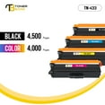 thumbnail image 2 of Toner Bank Compatible Toner Cartridge Replacement for Brother TN 433 TN-433BK TN-433C TN-433M TN-433Y High Yield (4 * Black, 2 * Cyan, 2 * Magenta, 2 * Yellow, 10-Pack), 2 of 7