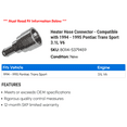 thumbnail image 2 of Heater Hose Connector - Compatible with 1994 - 1995 Pontiac Trans Sport 3.1L V6, 2 of 2