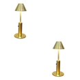thumbnail image 4 of Baohd Dimmable Bedside Table Lamp Elegant Bar Decor Battery Powered Umbrella Gold 2Set, 4 of 6