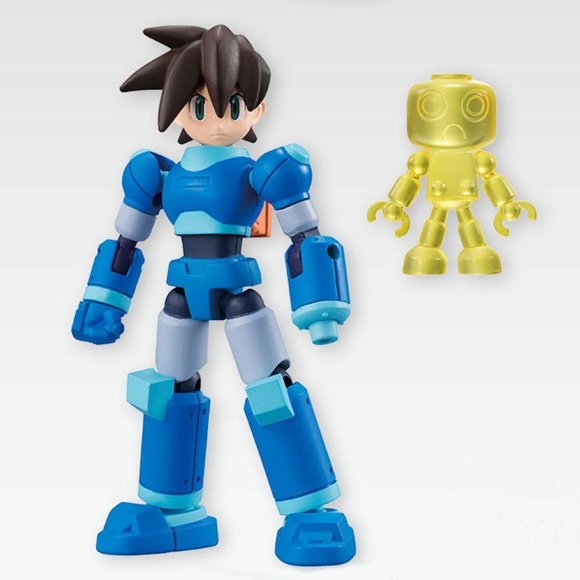 bandai shokugan mega man action 66 rock man volnutt with servbot action figure