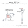 thumbnail image 5 of Rosec Jewels IGI Certified Lab Grown Pink Diamond Heart Ring (1 Ct, VS1 Quality) - Pink White Diamond Ring - Gift for Special Occasions, 925 Sterling Silver, US 4.00, 5 of 8