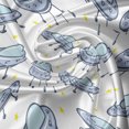 thumbnail image 5 of Ambesonne Spaceship Valance Pack of 2, Flying Saucers and Stars, 54"X18", White and Pale Ceil Blue, 5 of 5