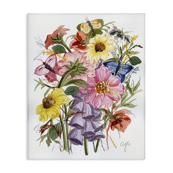 Stupell Industries Eclectic Varied Cottage Floral Bundle Canvas Art, 16 x 20, by Alexandria Gilbert Kincaid