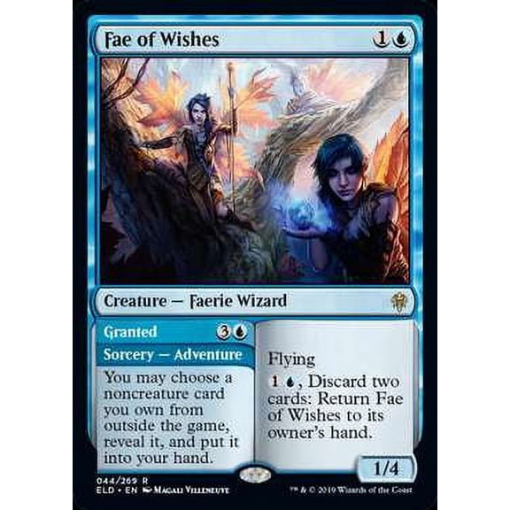 MtG Throne of Eldraine Rare Fae of Wishes // Granted (Foil) #44