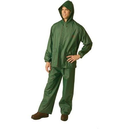 Texsport Laminated Nylon RainSuit, Medium, Forest Green