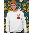 thumbnail image 2 of Cute Pocket Corgi Sweatshirt Men -Image by Shutterstock, Male 3X-Large, 2 of 4