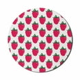 thumbnail image 1 of Fruit Mouse Pad for Computers, Repetitive Raspberries Arranged on a Plain Background Organic Foods, Round Non-Slip Thick Rubber Modern Gaming Mousepad, 8" Round, Dark Pink Forest Green, by Ambesonne, 1 of 2