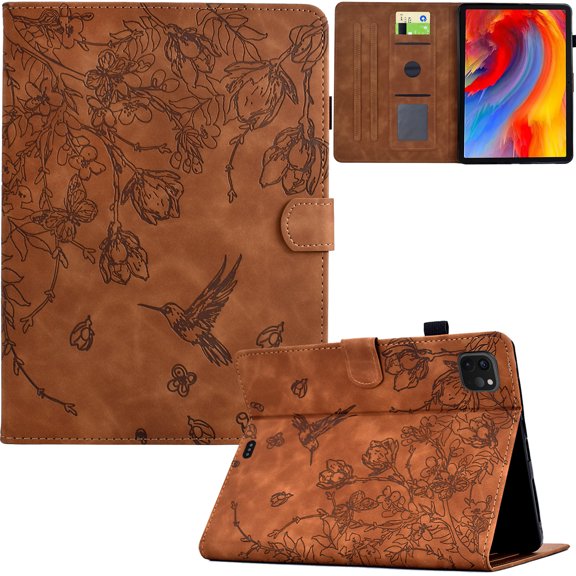 GSFY Case Compatible with iPad Pro 11 Inch 5th Generation (M4) 2024, Smart Premium PU Leather Wallet Stand Protective Shell with Auto Sleep Wake Feature for iPad Pro 11 2024, Brown