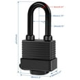 thumbnail image 3 of ﻿ OKYMOTOR 6Pcs Heavy Duty Waterproof Padlocks, 1-9/16 Inch Laminated Steel Security Locks with 12 Steel Keys for Outdoor Use ﻿, 3 of 7