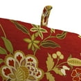 thumbnail image 5 of Jordan Manufacturing 74" x 22" Alberta Salsa Red Floral Rectangular Outdoor Chaise Lounge Cushion with Ties and Hanger Loop, 5 of 11