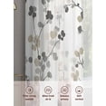 thumbnail image 6 of Gray Botanical Sheer Curtains 84 Inch Length 2 Panels Set, Watercolor Spring Summer Floral Leaves Voile Window Treatment Rod Pocket Curtains Sheers Drapes for Bedroom/Living Room/Kitchen 52"x84"x2, 6 of 7