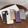 thumbnail image 6 of Designed for iPhone 11 Phone Case,Hard PC+PU Leather Material,Compatible with Mag-Safe,Lychee Pattern PU Leather Anti-Scratch Protective,Ultra Slim Shockproof Durable Phone Case,Beige, 6 of 6