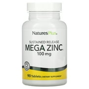 Nature's Plus Sustained Release Mega Zinc, 100 mg, 90 Tablets
