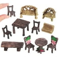thumbnail image 2 of 10 pcs adornos de muebles de jardín en miniatura Mini mesas y sillas Figuras en miniatura Decoración Resina Ornamentos de micro paisajismo, 2 of 6