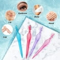 thumbnail image 2 of 16 Pcs Eyebrow Razor for Women Small Face Razors Shaver Trimmer Facial Hair Removal Eyebrow Shaper with Stainless Steel Blade Safety Cover for Peach Fuzz Lip Dermaplaning Tool, 4 Colors, 2 of 7