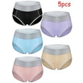 thumbnail image 1 of Tinglu Women's Cotton Underwear Soft Briefs Ladies Breathable Panties Multipack, 1 of 7
